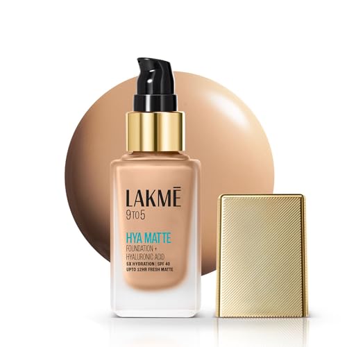 Lakme 9to5 Hya Matte Foundation + Hyaluronic Acid Neutral Nude - 25ml