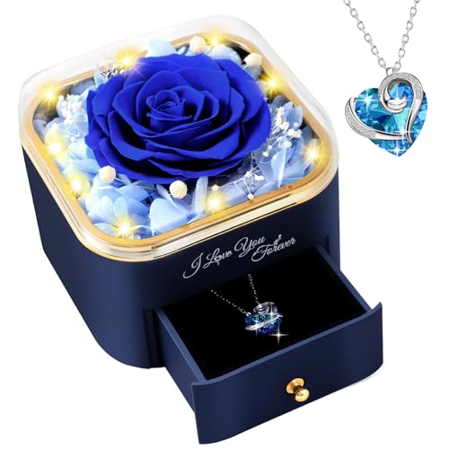 Coffret de Roses Eternelles pour Femme, Cadeau Femme Saint...
