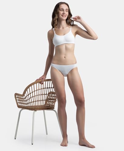 Image of Jockey 1803 Women's Medium Coverage Micro Modal Elastane Stretch Mid Waist Bikini Concealed Waistband and Stay Fresh Treatment