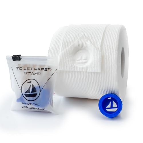 BURU SOLUTIONS Toilet Paper Stamp Nautical (Sailboat) - Add a Unique Personal Touch to Your Bathroom Decor! Enhance Your Home Decor. Ideal for Housekeeping, Hotels, Rentals, Home Staging Decor