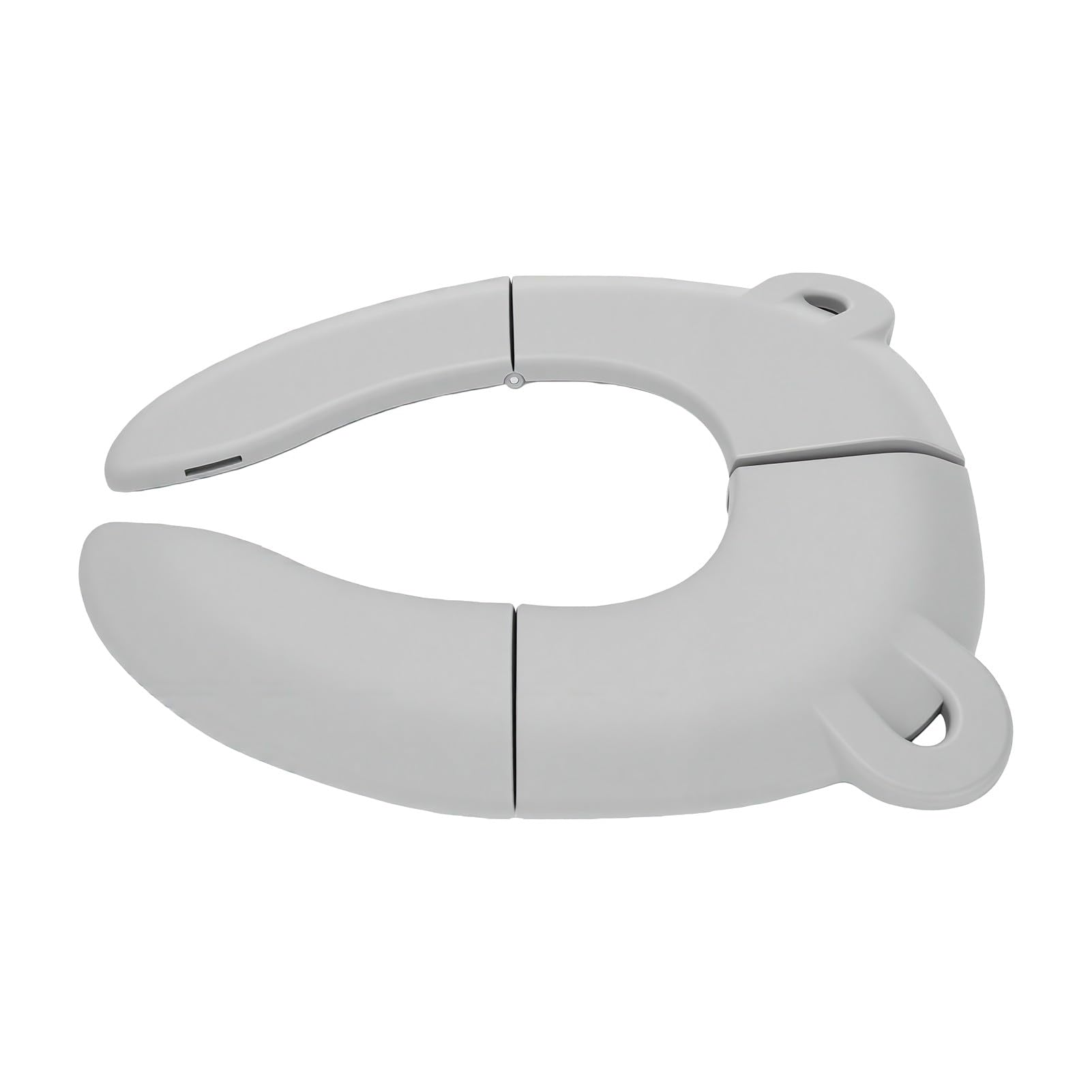 Plyisty Foldable Travel Potty Seat for Toddlers, Portable Toilet Training Ring with Carry Bag & Non Slip Pads for Public Restrooms (Gray)