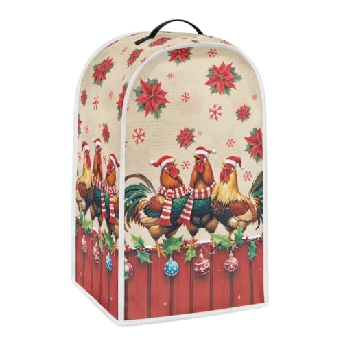 Image of Christmas Rooster Kitchen Blender Dust Cover with Top Handle
