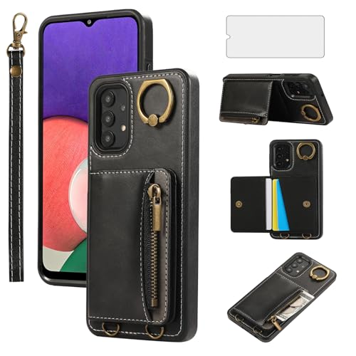 Housse Samsung A32 5G antichoc avec protège écran et porte-carte de crédit