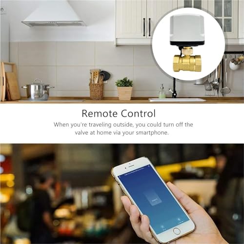 Válvula inteligente WiFi DN20 para programar el corte de agua automático a 220V 5