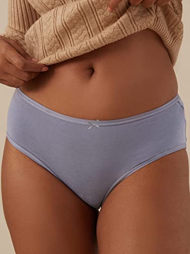 Image of NYKD NYP033 Breathable Cotton Hipster Panty Set for Women | Mid Rise, Medium Coverage with N Fresh Anti Bacterial & Anti Odour Finish | Super Soft Elastic for All Day Comfort