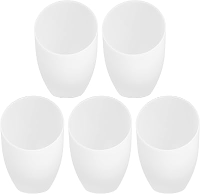 Cabilock 5Pcs Lamp Cover Plastic Lampshade Inclined Horseshoe White Lampshade Replacement Desk Lamp Shade Light Accessory for Chandelier Pendant Light Stand up Lamp
