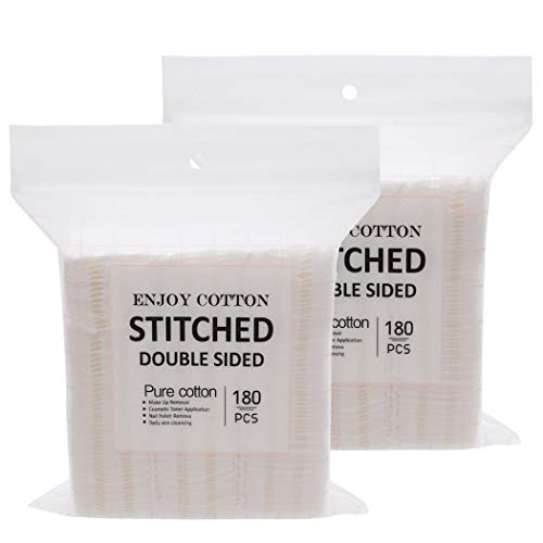 Kapmore 360 Sheets Cotton Square Disposable Double-sided Cotton Pad Makeup Remover Facial Cleansing Pad