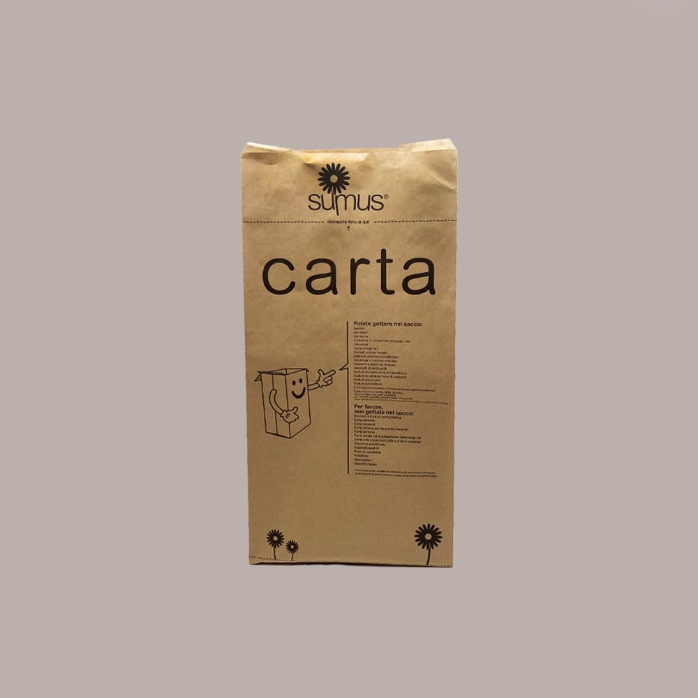 Lucgel Sacchi Carta SUMUS per Raccolta Differenziata Carta 35 Lt - 100 Pezzi -