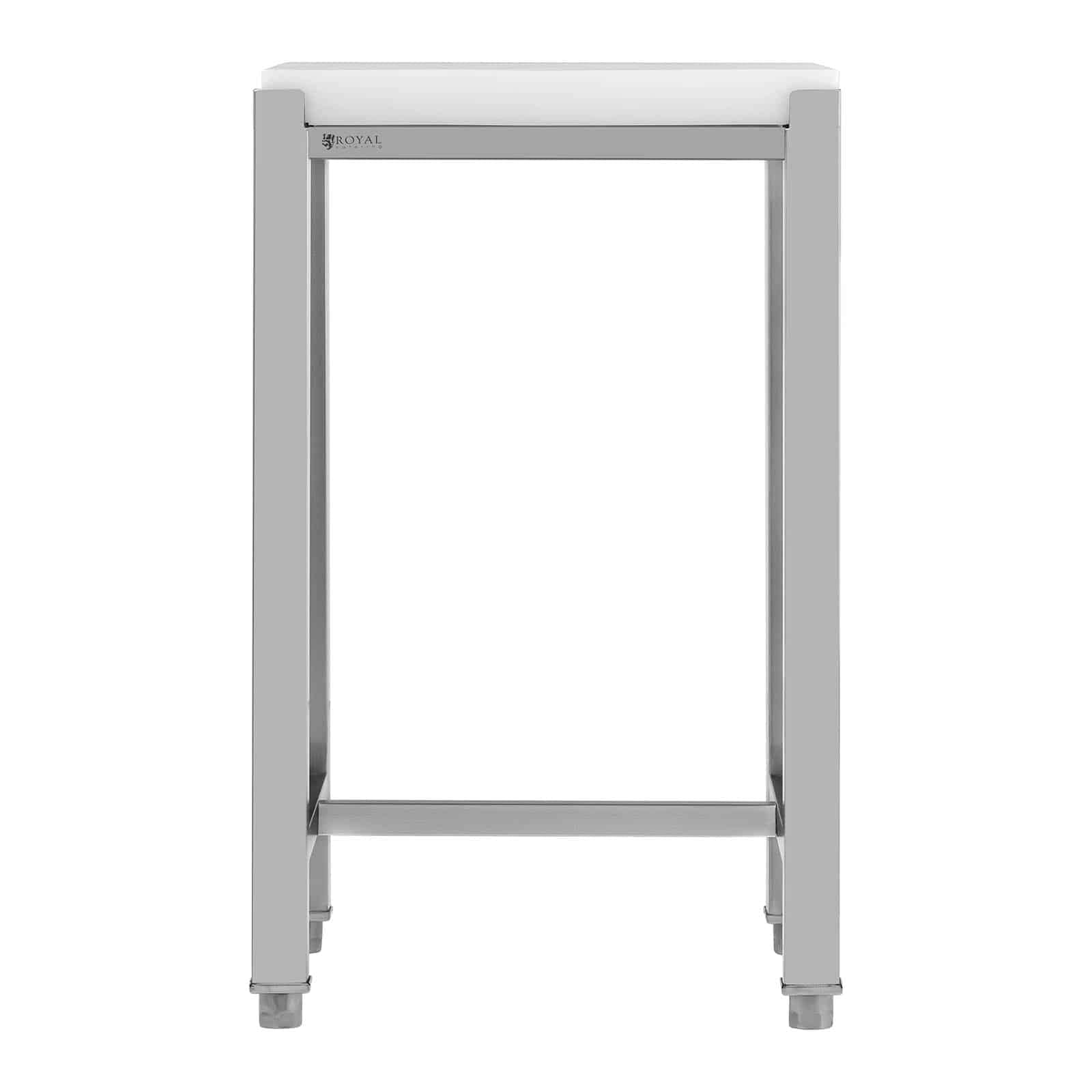 Royal Catering Tajo de Carnicero Placa de Corte RCBC-04 (Dimensiones: 40 x 50 cm, Material: acero inoxidable/plástico (polietileno))