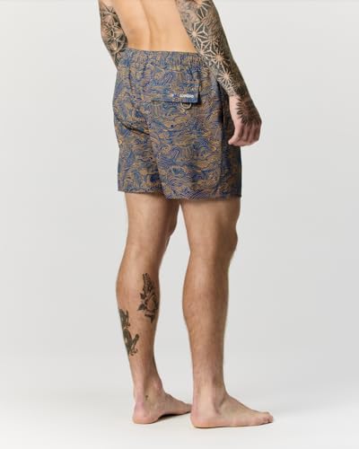 Huckberry Wellen Men's Swim Trunks - Performance Lined Swim Shorts, in 5" or 7" Inseam, Stretchy w/Liner, Elastic Waistband4