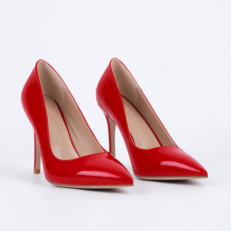 Image of Women's Stiletto High Heels Pumps for Women-4IN Pointed Toe Classic Pumps for Dress Party Wedding Evening Date Night Sexy Slip-On Shoes