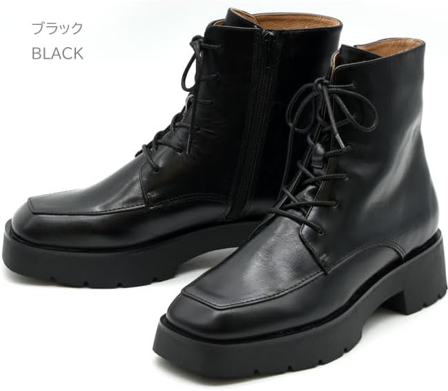 ashiga-ruページ SQUARE SIDE GORE BOOTS / BLACK – SHISEI