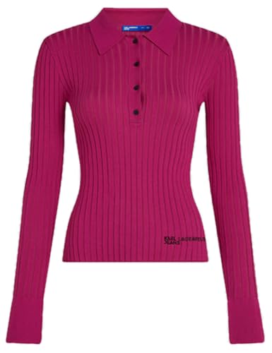 Karl Lagerfeld Jeans mujer polo de punto de manga larga y punto fino de alta calidad