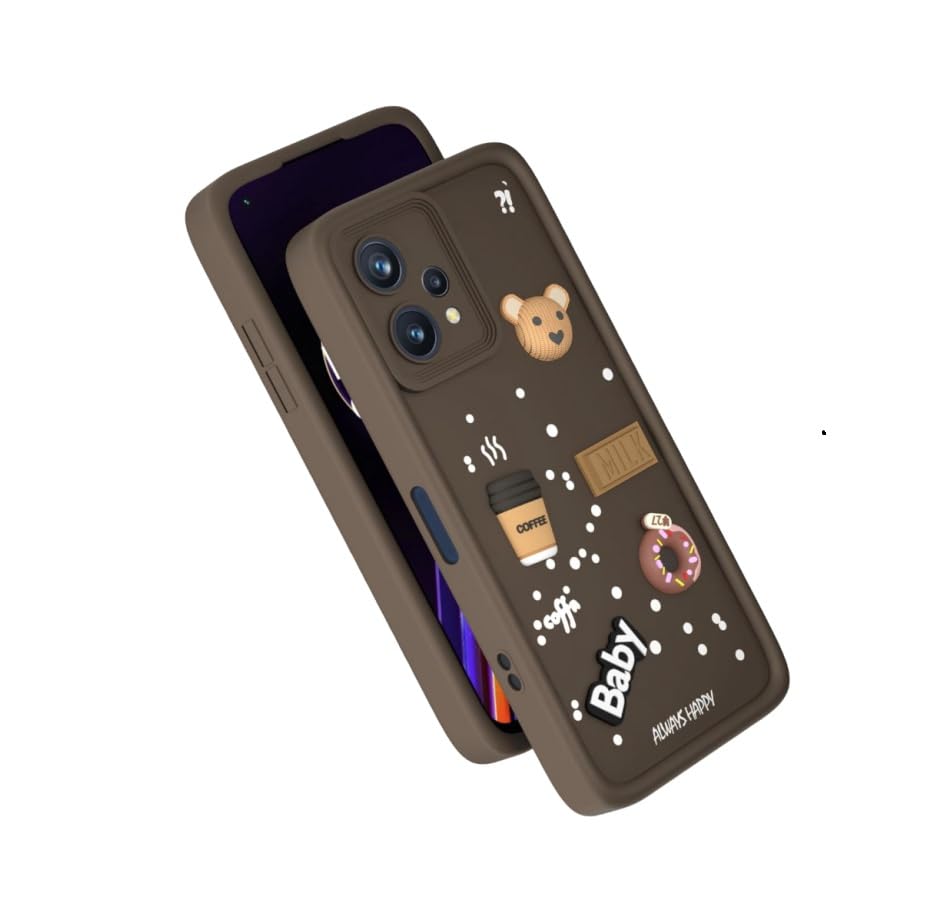 Image of Bintage Cases Ball Bear| Donut| Milk Cake| Baby| Coffee Rubber Case Full Body & Camera Protection Back Cover Compatible for OnePlus Nord CE2 Lite 5G - Brown