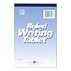 Roaring Spring 6"x9" Writing Tablet, 100 Sheets 15# White Paper, Wide Ruled, Heavy Back Board, Top Edge Bound