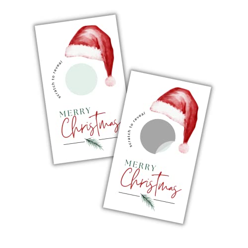 Cartes à gratter de Noël Lashicorn par 30 avec autocollants argentés