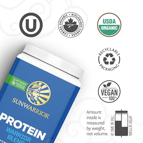 Image of Organic Plant Based Protein Powder | Vegan Organic Protein Powder Chocolate Flavored with BCAA Amino Acids & Hemp Seed Pea Blend | Non-GMO Soy Dairy Filler & Gluten Free (Chocolate, 30 Servings)