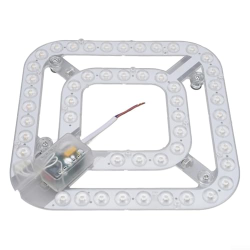 Panel de luz LED para ventilador ajustable, 3 temperaturas de color, 24 W, 2100 lúmenes, instalación magnética de bajo consumo, diseño sin parpadeo, aluminio de policarbonato, vida útil de 50 K