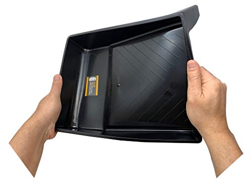 Grip Tight Tools Heavy Duty Plastic Paint Tray with Legs, 11-Inch (Black)