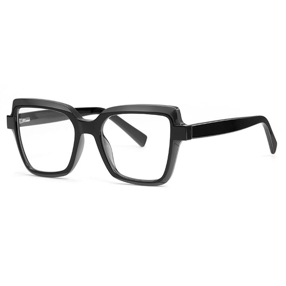 okulary damskie kwadratowe przezroczyste soczewki sprężynowe zawiasy okulary kocie oprawki damskie octanowe damskie czarne
