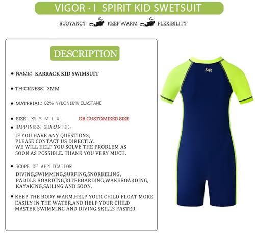 Image of karrack Girls and Boys One Piece Rash Guard Swimsuit Kid Water Sport Short Swimsuit UPF 50+ Sun Protection Bathing Suits