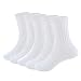 SUNBVE Little Kids Unisex Cotton Dress Ankle Socks White 5 Pack