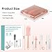 6 in 1 Baby Bottle Cleaner Set with Drying Rack,Silicone Baby Bottle Brush,Straw Brush,Nipple Brush,Soap Dispenser and Storage Box, Portable Baby Essentials for Home&Travel(Pink)