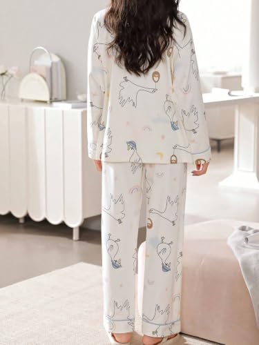 Image of LITZO Womens Korean Night Dress || Pyjama Set ||Korean Nightsuit || Women Nightwear ||Round Neck Half Sleeve Nightsuit || Loungewear || Everyday Nightdress (L-234-237)