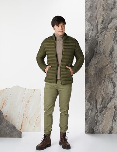 Image of Amazon Brand - Symbol Men's 100% Nylon Lightweight Quilted Winter Jacket | Regular Fit (Available in Plus Sizes)