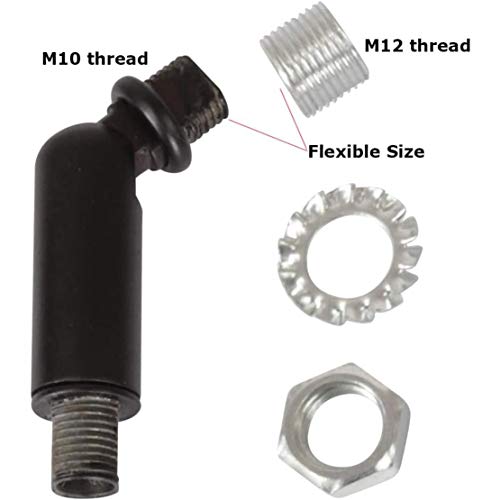 Bokt Downrod Extension Lamp Stem Pendant Light Extension Rod With Threaded Tube, Sloped Ceiling Adapter Kits For Ceiling Pendant Light, Suitable For Vaulted Or Angled Ceilings (Black) #TOP2