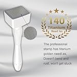 Titanium Microneedles Derma Roller - Stamp Alternative -Microneedle Micro Needle Skin Care Tool - Microneedling Roller for Men and Women (White) - Image 2