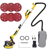 HYCHIKA Electric Power gipsplaatschuurmachine met vacuüm, uitschuifbaar handvat