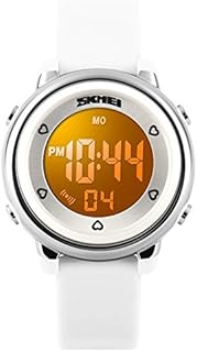 TONSHEN Kids Sport Digital Watches 50M Waterproof 7 Colours Back Lights Outdoor LED Electronic Military Multifunction Rubber Strap Stopwatch Date Watch for Boy Girl Student and Children