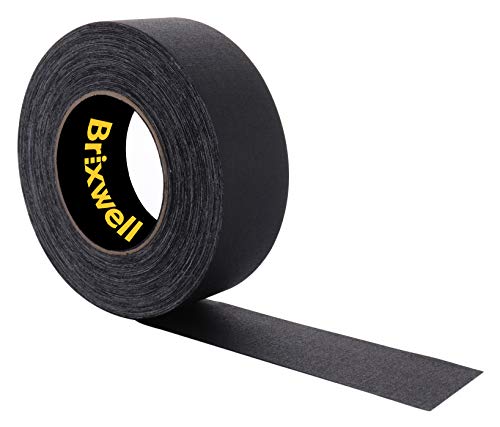 Brixwell Gaffer Tape Matte Black Professional Grade 2 Inch x 55 Yards Heavy Duty Gaffers Tape Non-Reflective Multipurpose Made in the USA