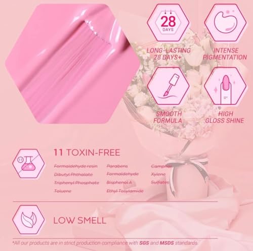 Image of Bolt Bee Gel polish Nail Lacquer | Glossy Gel Finish | Rich Pigmentation | Chip Free | Quick Drying Formula | Long Lasting Nail Polish for Women 15ml set