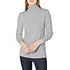 Amazon-Essentials-Womens-Long-Sleeve-100-Cotton-Roll-Neck-Sweater Amazon Essentials Women's Long-Sleeve 100% Cotton Roll Neck Sweater, Light Grey Heather, Small
