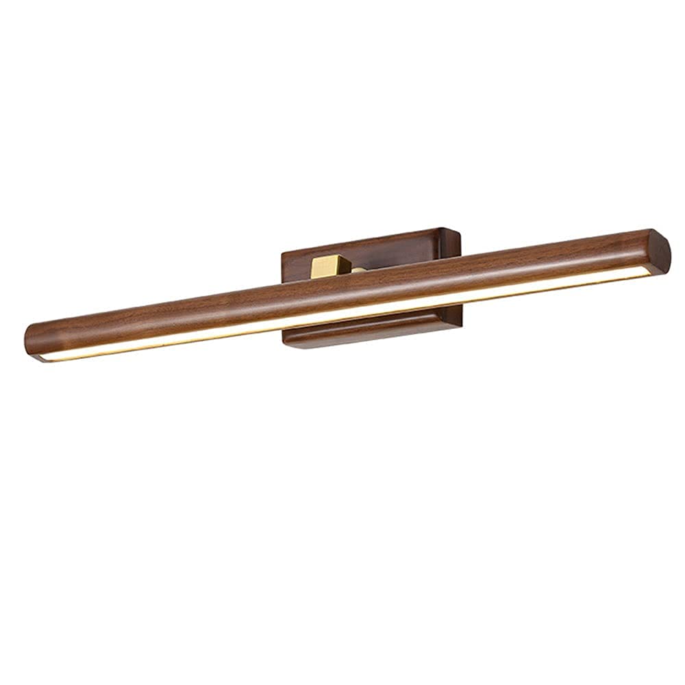 LED-Badezimmer-Spiegelleuchte, Messing-Waschtisch-Wandleuchte, Holz, drehbare Waschtisch-Wandleuchte, Rahmen, Bildbeleuchtung, verstellbare Spiegel-Frontleuchten für Spiegelschrank, Waschraum (Größe