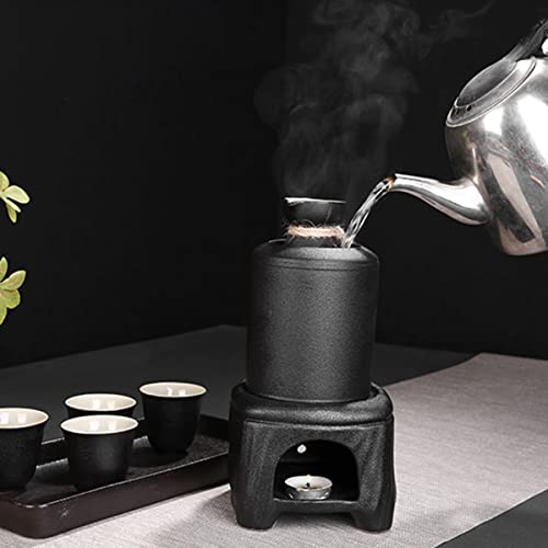 Set de sake ZEMMAL con olla calentadora de cerámica para mantener la bebida caliente 5
