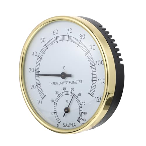ifundom 1Pc Hygrothermograph for Sauna Multipurpose Temperature Humidity with Dial for Indoor Use Terrariums and Sauna Rooms and Accurate