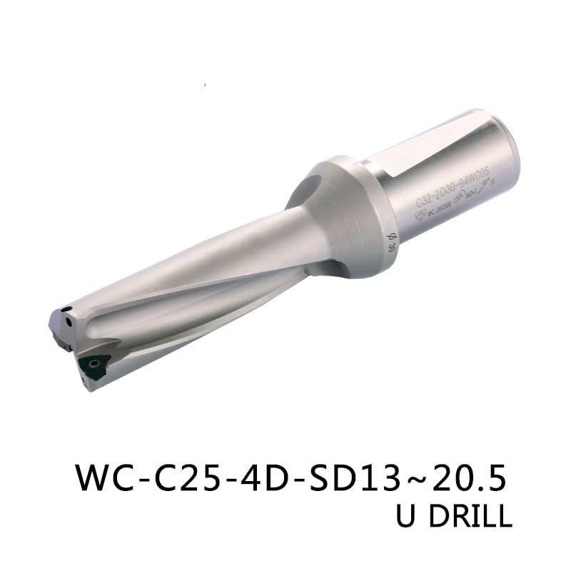punta da trapano Trapano a U 4D WC SP C25 14 15 16 17 18 19 20 mm Inserto indicizzabile Punta per trapano Utensile per tornio Utensili per foratura in metallo per inserto WC ( Size : WC-14-C25-4D )