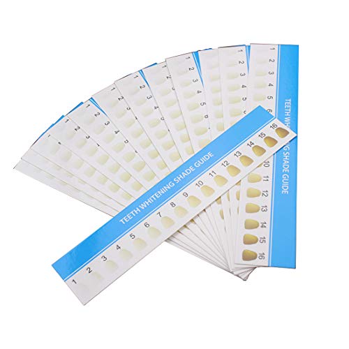 Jashem 16 Colors Teeth Whitening Shade Guide Porcelain, Tooth Bleaching Shade Chart, Dental
