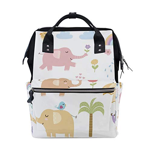 Mochila con diseño de conejo de flores, color azul, multi (Multi8), Una talla