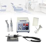 Labor Mikromotor 65W Micromotor Poliermaschine Schleifen Poliere Mikromotor Foot Control Elektromotor Poliermaschine mit Bügel und Fußpedal für Juwelen, Schneiden 35000rpm/min 24 * 22 * 11cm