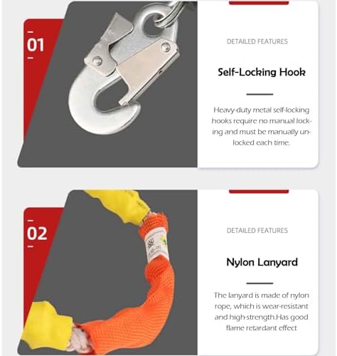 Heavy Duty Fall Arrest Kit with Emergency Rescue Tripod, 1200/1800/2600 Lbs Capacity, Includes Safety Winch & Lifeline for Aerial Work & Confined Space Rescue