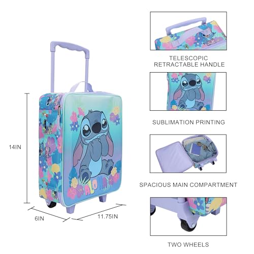Bioworld Lilo & Stitch Aloha Stitch 14" Youth Blue Pilot Case2