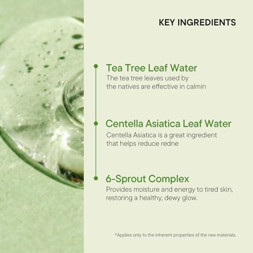 Image of IUNIK Tea Tree Relief Serum - Tea Tree & Centella Asiatica Lightweight Vegan Ampoule for Soothing, Calming & Oil Balance, Korean Skincare for Acne-Prone Skin, 50ml / 1.69 fl oz