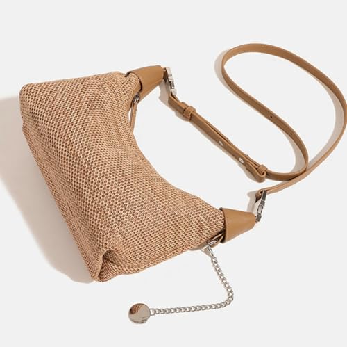 Straw Tote Bag Beach Shoulder Purse for Women Summer Vacation Beach Handbag Crossbody Bag Small Straw Purse Clutch Satchel2