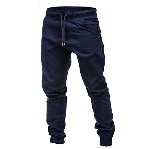 LISTHA Fashion Pants Men\'s Sweatpants Casual Elastic Joggings Sport Solid Baggy Pockets Trousers