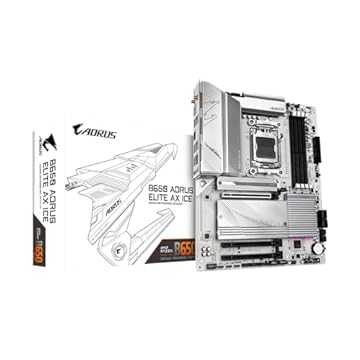 Placa Mãe Gigabyte B650 AORUS ELITE AX ICE BRANCA WIFI (AM5/4xDDR5/HDMI/DisplayPort/USB 3.2/M.2)