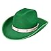 staol Western Cowboy Hat for Adult with Buckle Belt Fashion Carnivals Party Costume Fedora Women Men Cosplay Hat Headwear Green, 1-5